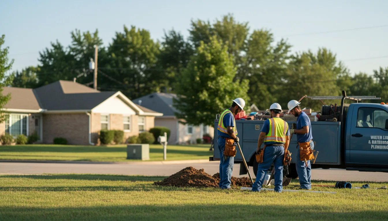 Residential water line and bathroom plumbing service in Landisville, PA
